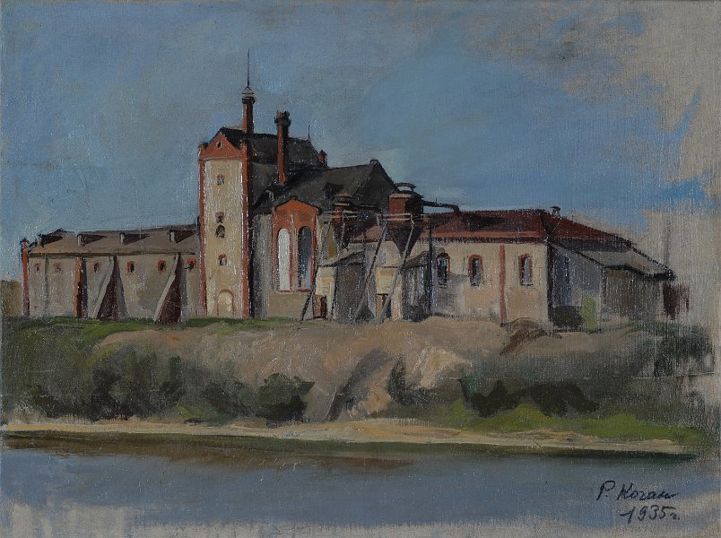 Old plant in Porchow 1935  oil on canvas 44x59